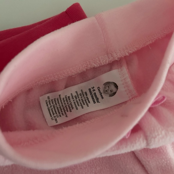 0-3 month old (Lot Bundle of 4) Gerber Baby Fleece Pants - Picture 4 of 4